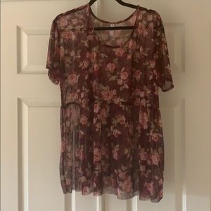 Piphany sheer mesh top